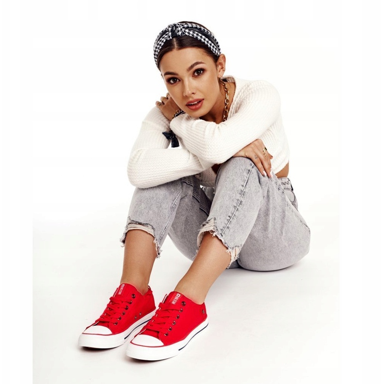 Dam Sneakers Låg Big Star Röd DD274339 3