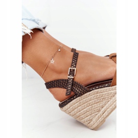 Läder Wedge Sandaler Big Star HH274377 Brun 5