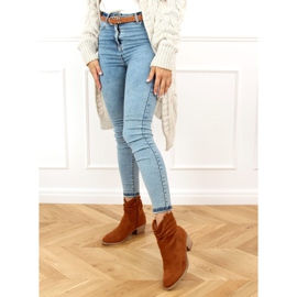 Lågklackade stövlar camel Z1165 Camel brun 2