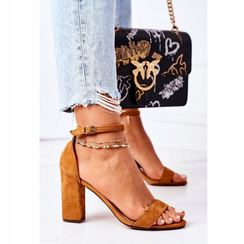 PS1 Mockasandaler på en kamel Florence Bar brun 2