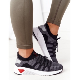 Kvinnors sportskor minnesskum Big Star HH274532 Dark Grey grå 5