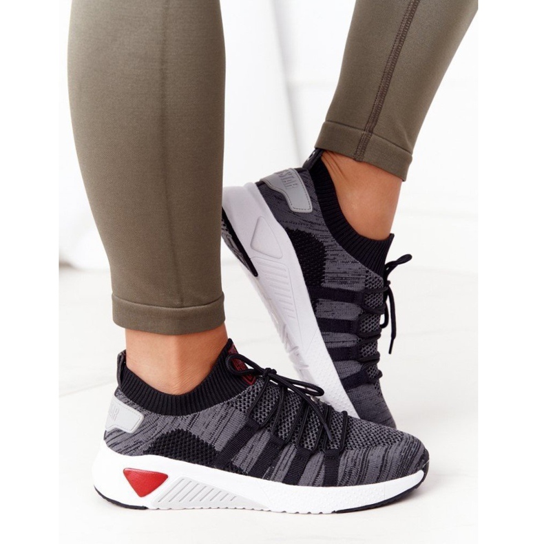 Kvinnors sportskor minnesskum Big Star HH274532 Dark Grey grå 5