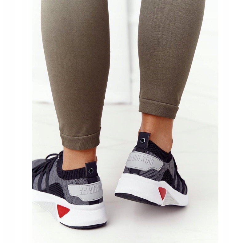 Kvinnors sportskor minnesskum Big Star HH274532 Dark Grey grå 2