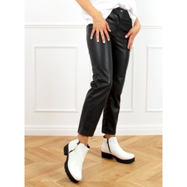 Vita 9B1053 Stövlar i vit tjock sula 1