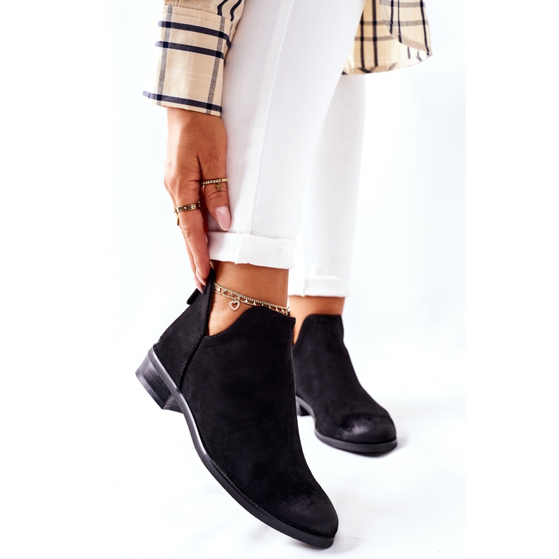 Vinceza Varma stövlar i mocka för kvinnor Svart Joaliene 2