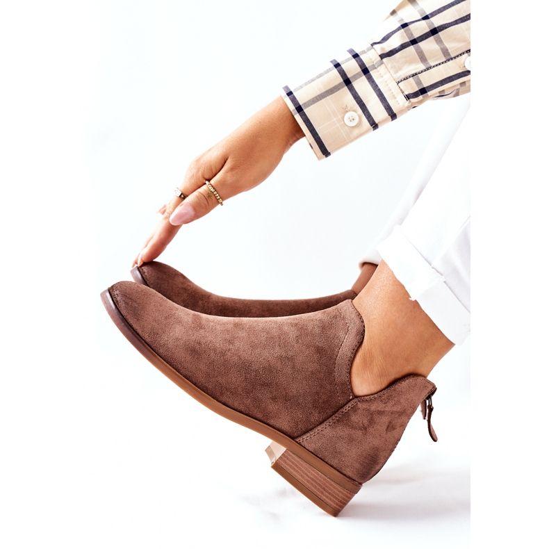 Vinceza Varma stövlar i mocka för kvinnor Beige Joaliene 1