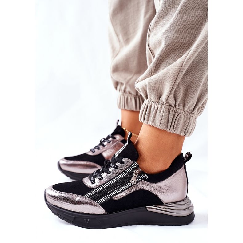 Vinceza Kvinnors sportskor Sneakers Svart Aduan 1