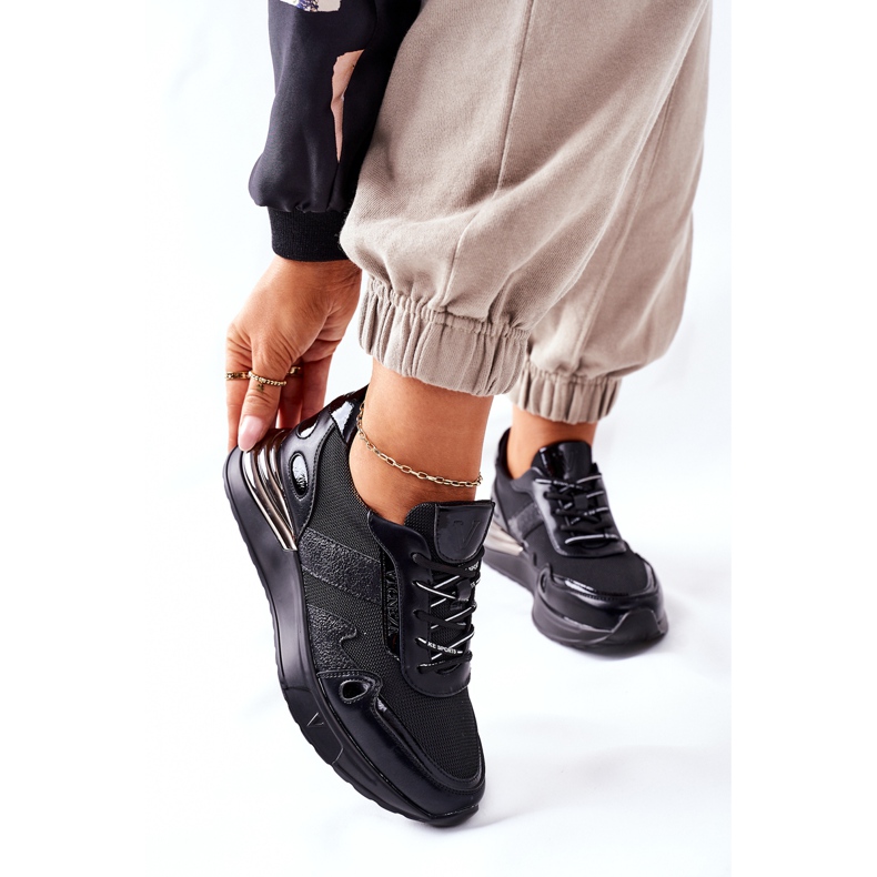 Vinceza Kvinnors sportskor Sneakers Svart Manitoba 2