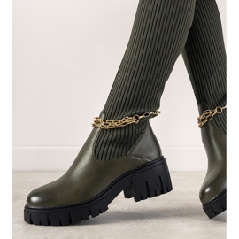 Gröna stövlar med en strumpa övre Cheers 1