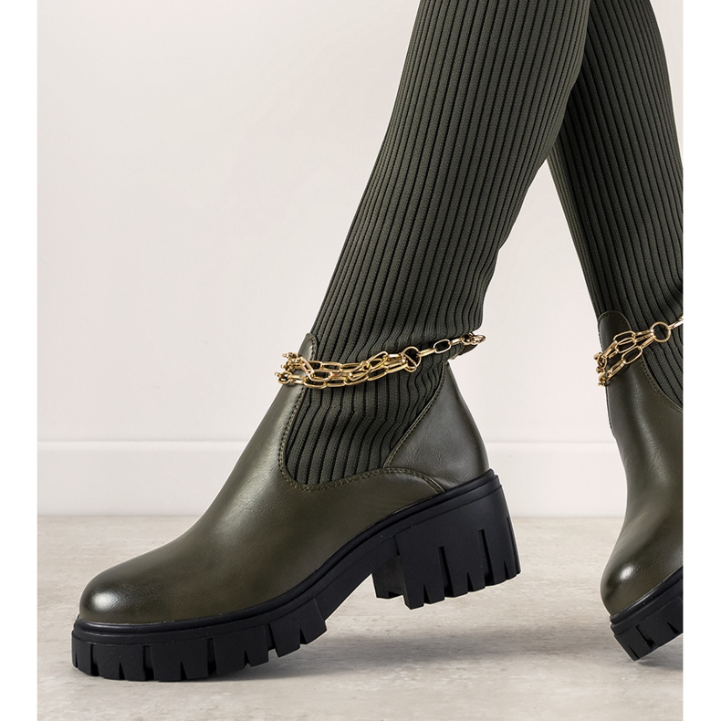 Gröna stövlar med en strumpa övre Cheers 1