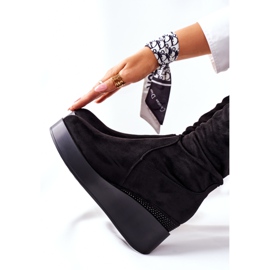 S.Barski Suede Wedge Boots S. Barski Black Celina svart 1