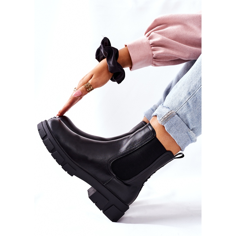 S.Barski Kvinnors svarta varma stövlar Jodhpur stövlar Roulette 1