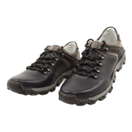 Bednarek Polish Shoes Herrskor för vandring 116 marinblå grå 2