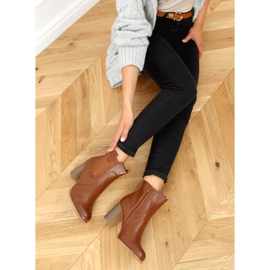 Bruna höga klackar 3654 Camel 1