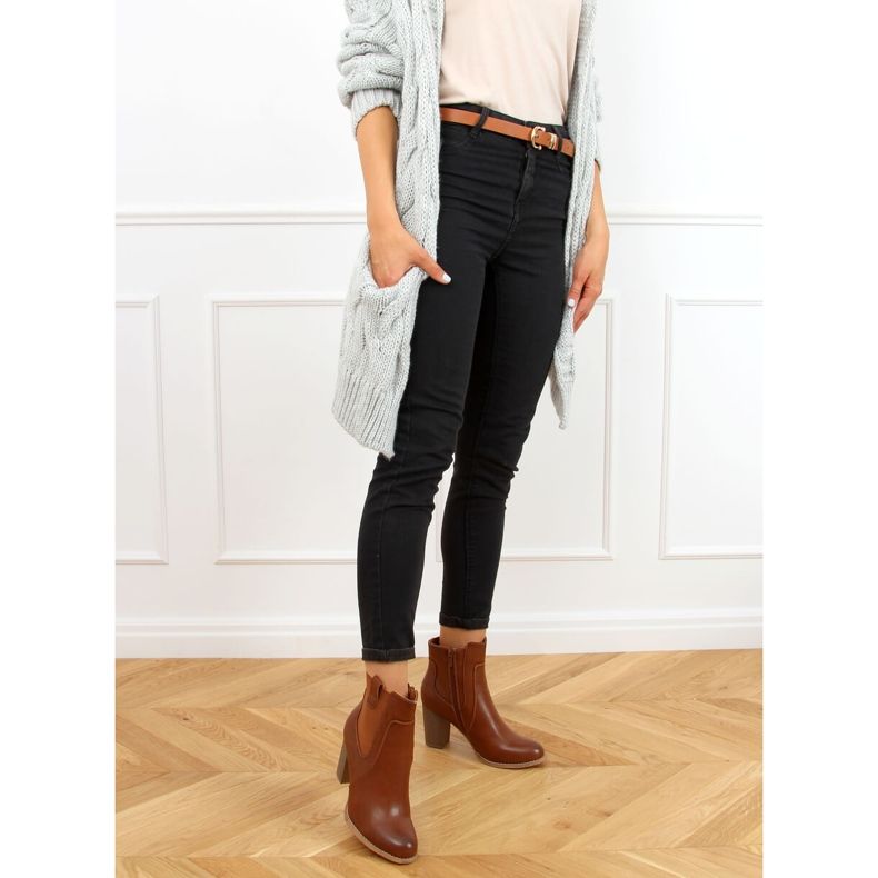 Bruna höga klackar 3654 Camel 2