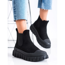 SHELOVET Trendiga Chelsea stövlar på plattformen svart 2