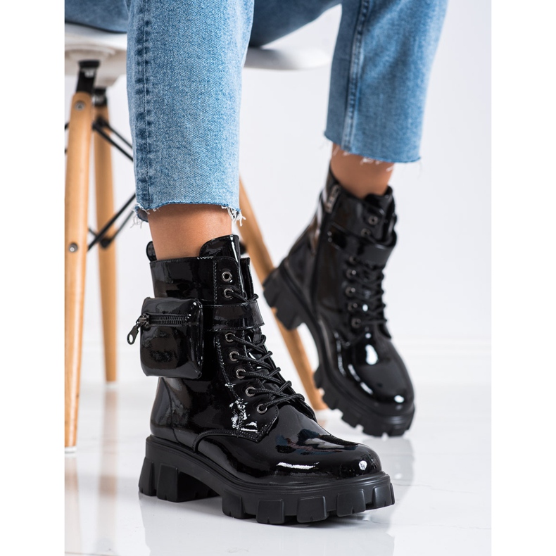 Weide Lackerade arbetare med en ficka svart 2