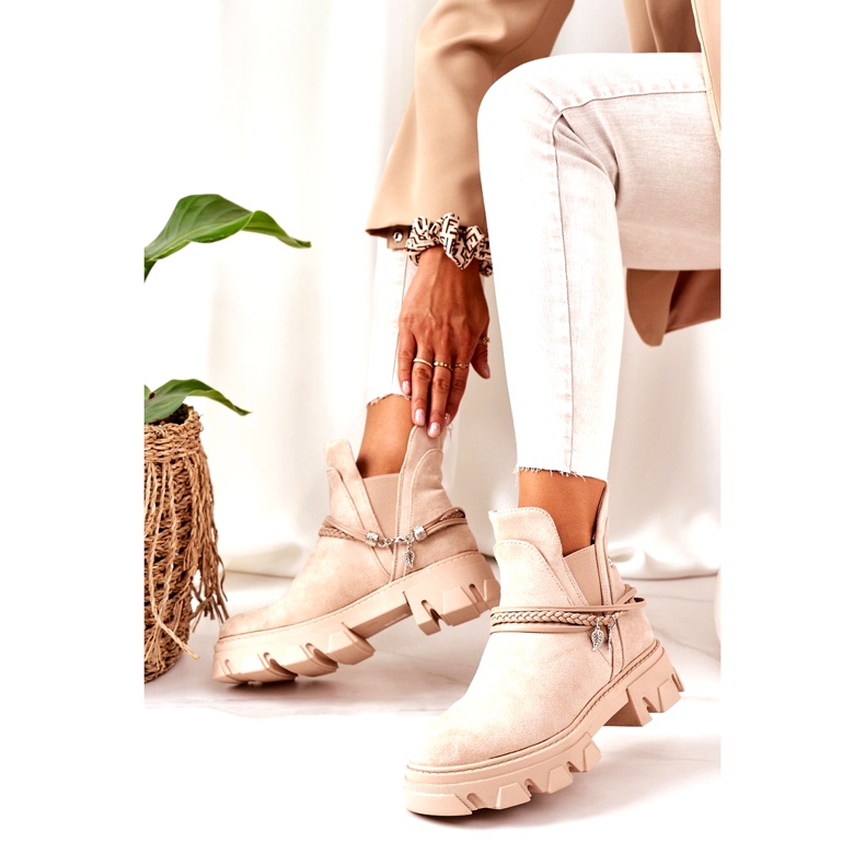 PS1 Varma stövlar Jodhpur stövlar Beige Bra idé 2