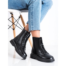 SHELOVET Trendiga snörskor svart 2