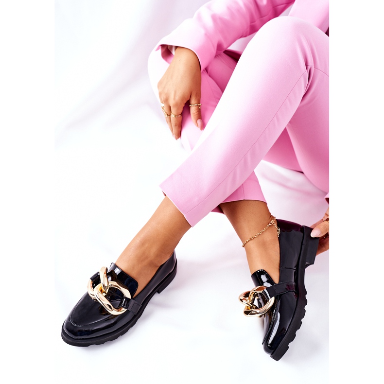 Läderskor Nicole Lacquered Black 2665 svart 1