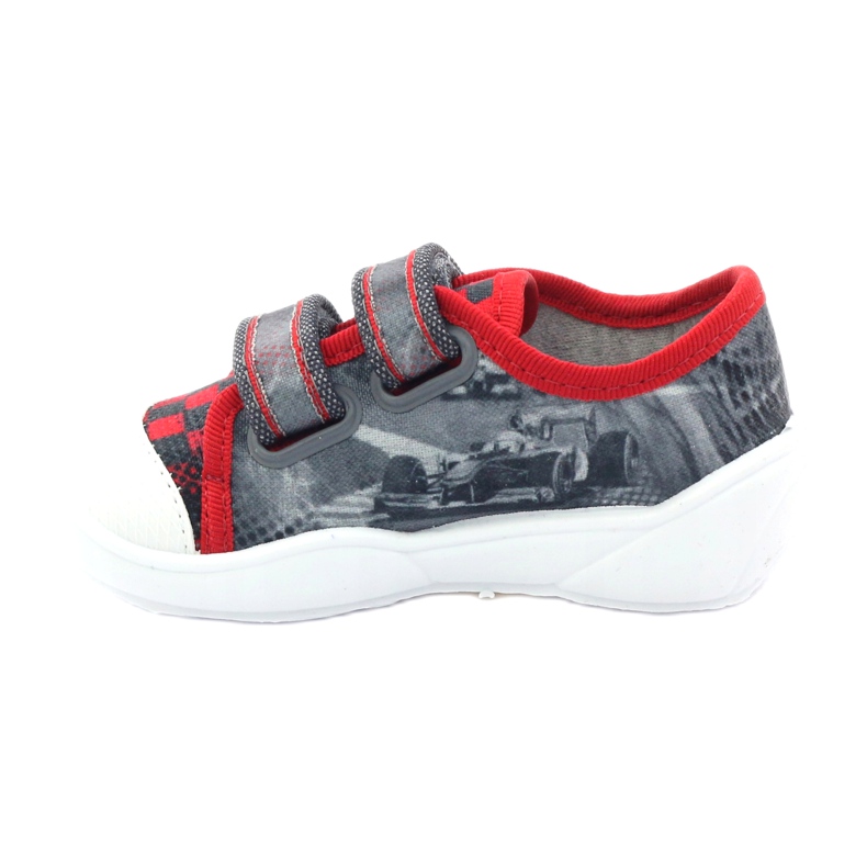 Befado barnskor, sneakers, tofflor 907p093 röd grå 2