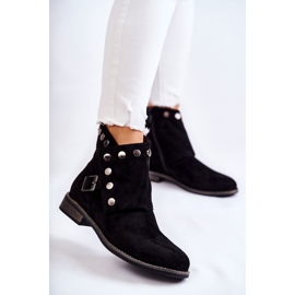 S.Barski Mockaskor för kvinnor med spänne S. Barski Svart Merk 1