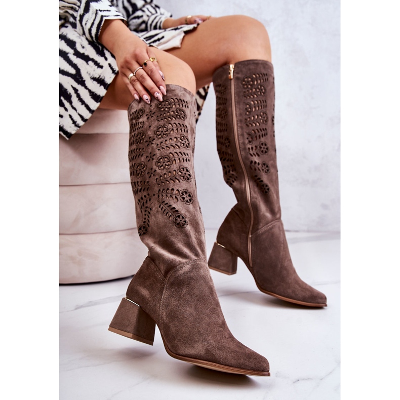 Lewski Shoes Mocka Lewski -stövlar Openwork Brown Romena brun 2