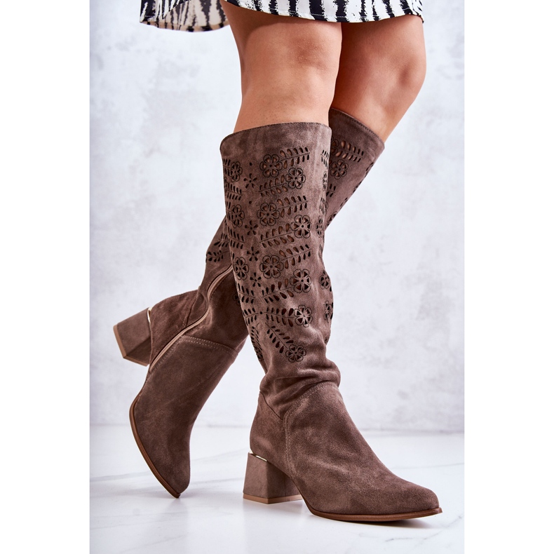 Lewski Shoes Mocka Lewski -stövlar Openwork Brown Romena brun 1