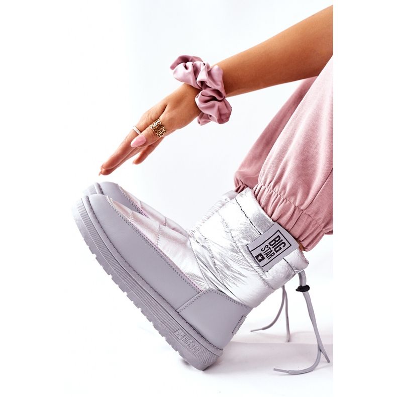 Snöskor för kvinnor Big Star II274118 Silver silver- 1