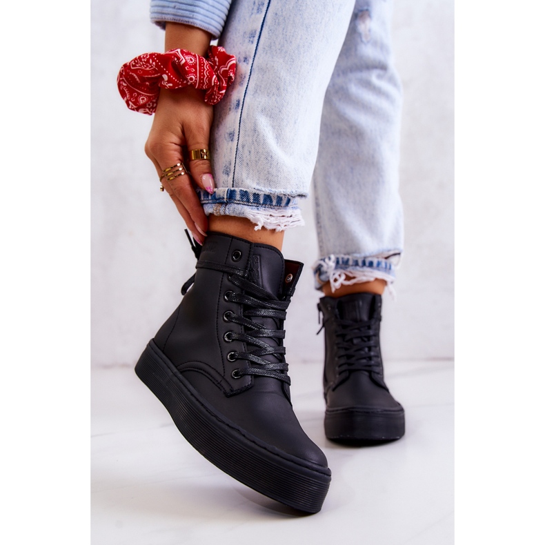 Kvinnors höga sneakers Big Star II274096 Svart 1