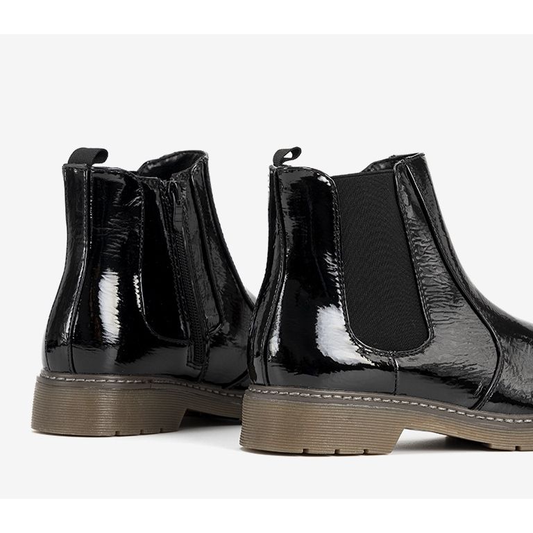 Kvinnors svarta patent Losaria stövlar 1