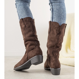 Brun LuckyShoes cowboystövlar 1