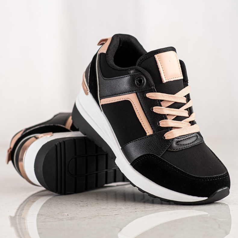 SHELOVET Wedge Sneakers svart 1