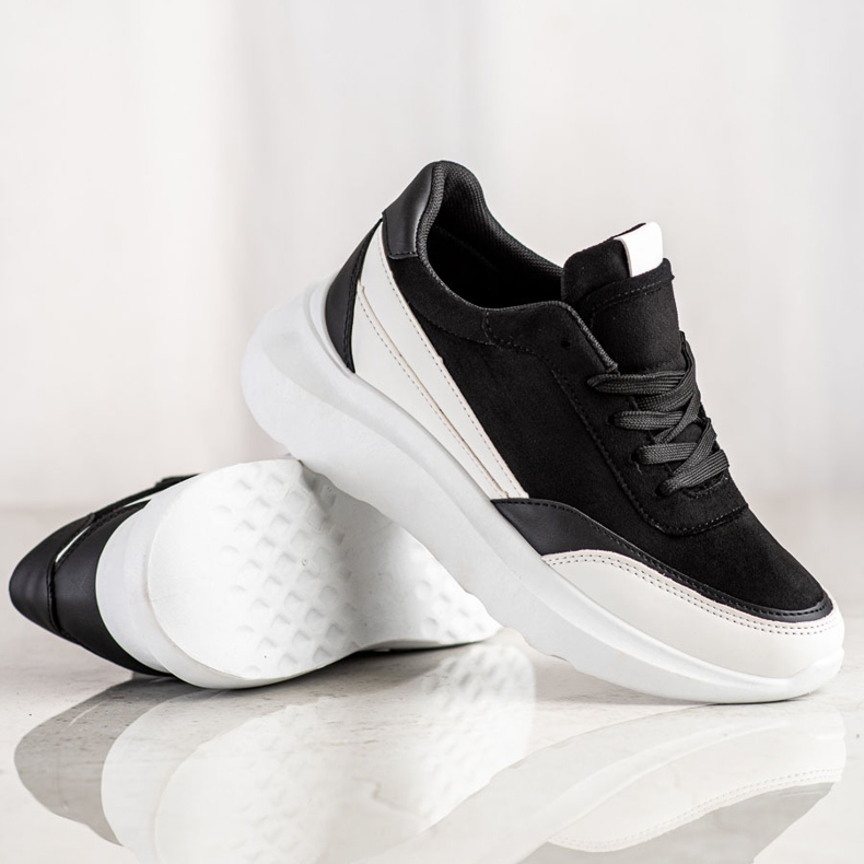 SHELOVET Svarta mocka sneakers 1
