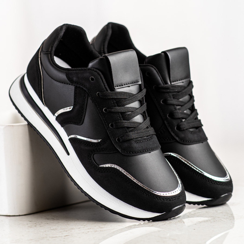 SHELOVET Sportskor tillverkade av ekoläder svart 2