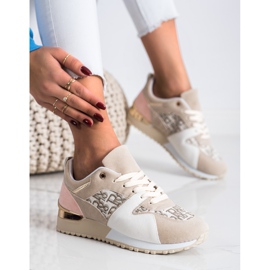 SHELOVET Snygga sneakers beige 1