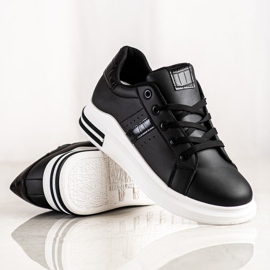 SHELOVET Casual svarta sneakers 1