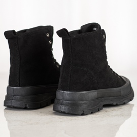 Seastar Sneakers i hög mocka svart 1