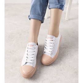 Senors vita och rosa sneakers för kvinnor 1