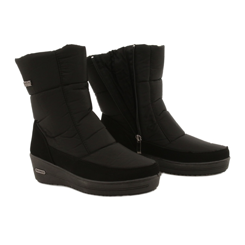 Progress Kvinnors lätta snöstövlar på pälsframstegen progj-22-126 svart 4