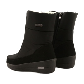 Progress Kvinnors lätta snöstövlar på pälsframstegen progj-22-126 svart 3