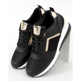 Svarta AD-349 svarta kilskor sportskor 1