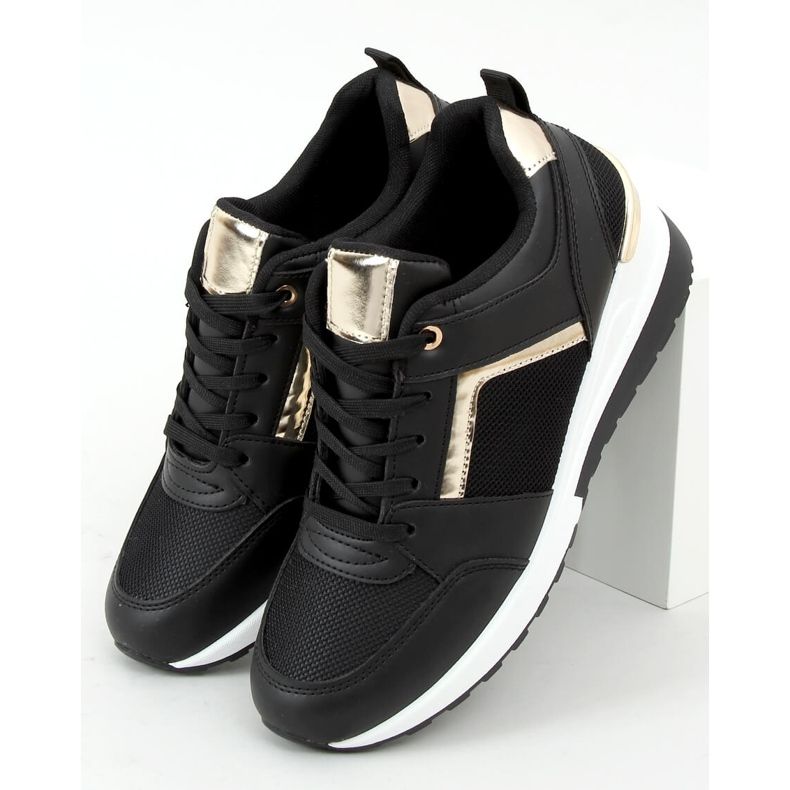 Svarta AD-349 svarta kilskor sportskor 1