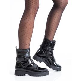 Bestelle Lackerade arbetare med spännen svart 2