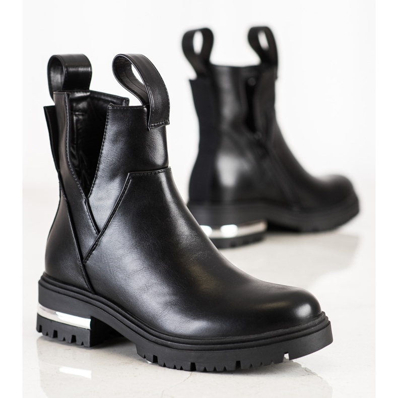 Seastar Varma stövlar med utskärning svart 1