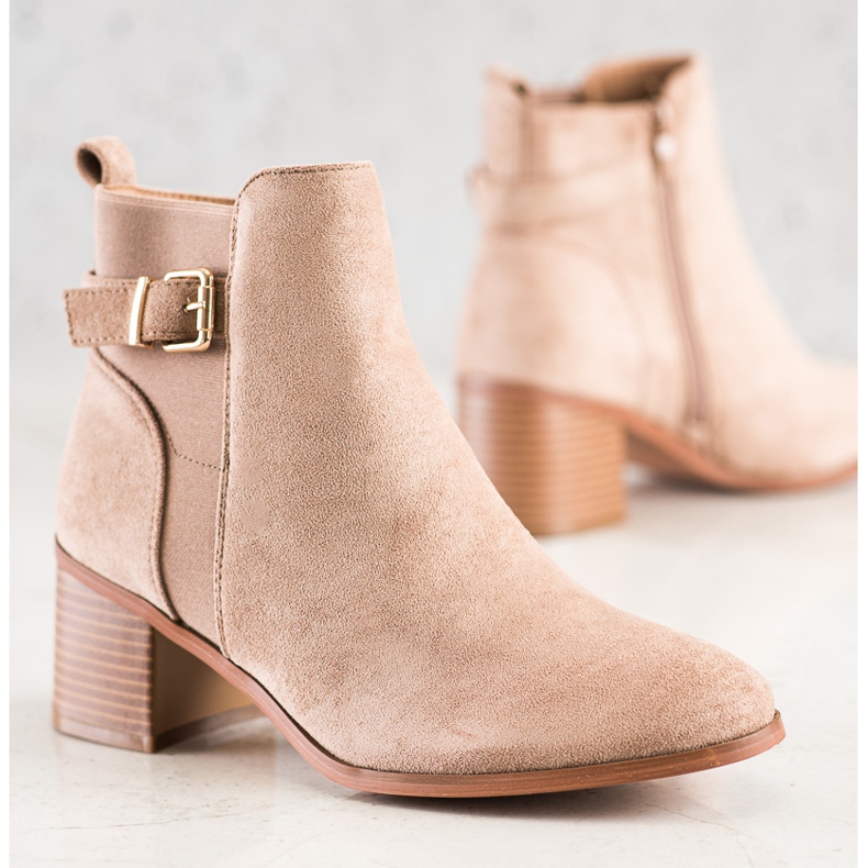 Seastar Eleganta stövlar med spänne brun 2