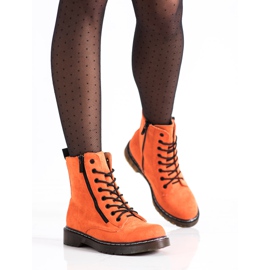 SHELOVET Orange fällare med dekorativ dragkedja 2