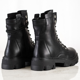 Bestelle Snörarbetare med ekoläder svart 1