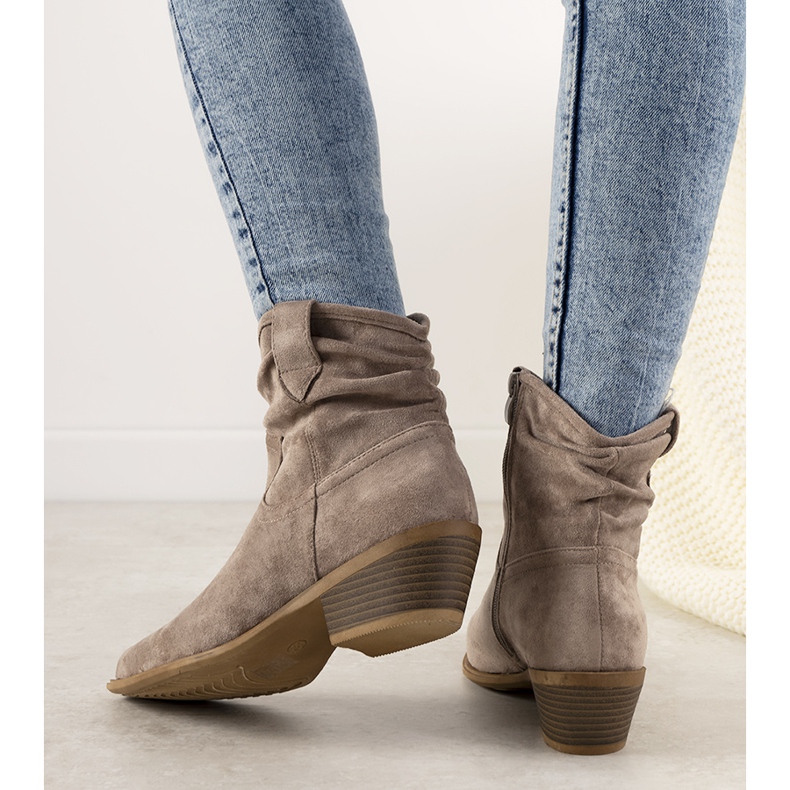 Bruna Taup cowboystövlar för kvinnor 1