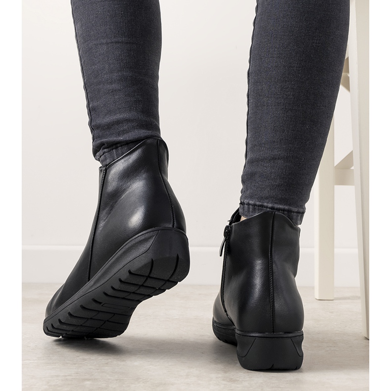 Svarta släta platta Garrido -stövlar 2